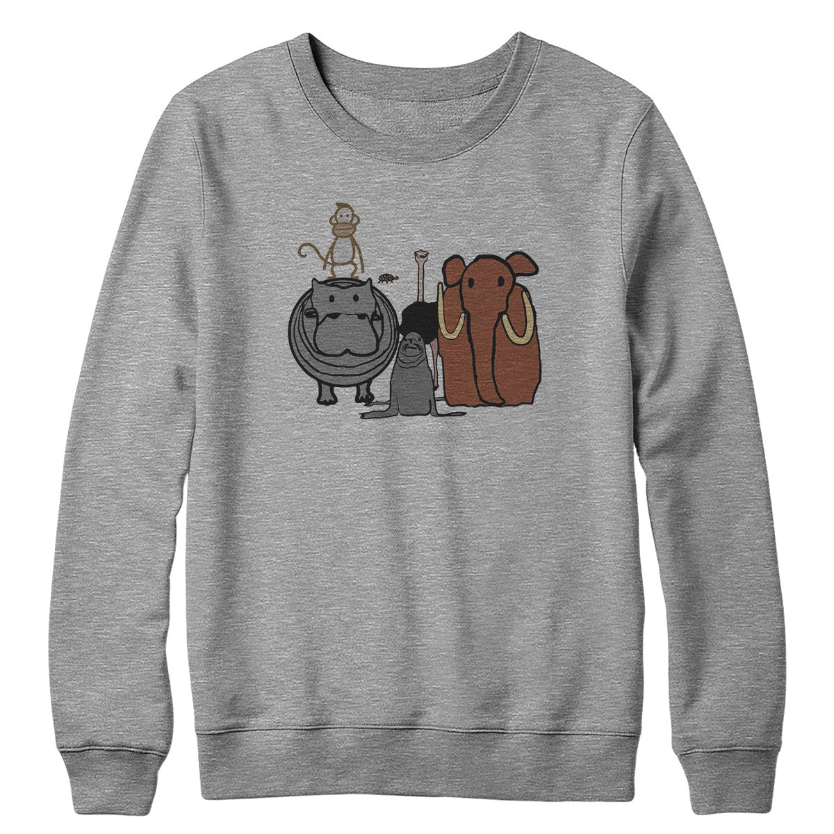 Animal crew neck sweatshirts on sale