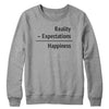 Happiness = Reality - Expectations Crewneck Sweatshirt